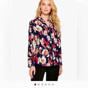Nic Zoe Zappy Blooms blouse / 2X
